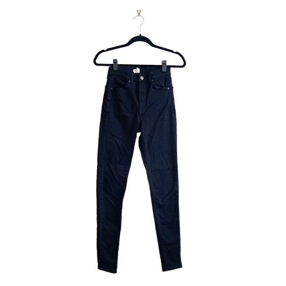 Topshop Womens Pure Black Jamie Denim Jeans High Rise Tall Size 28 - Picture 2 of 10